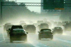 Highway with Rain